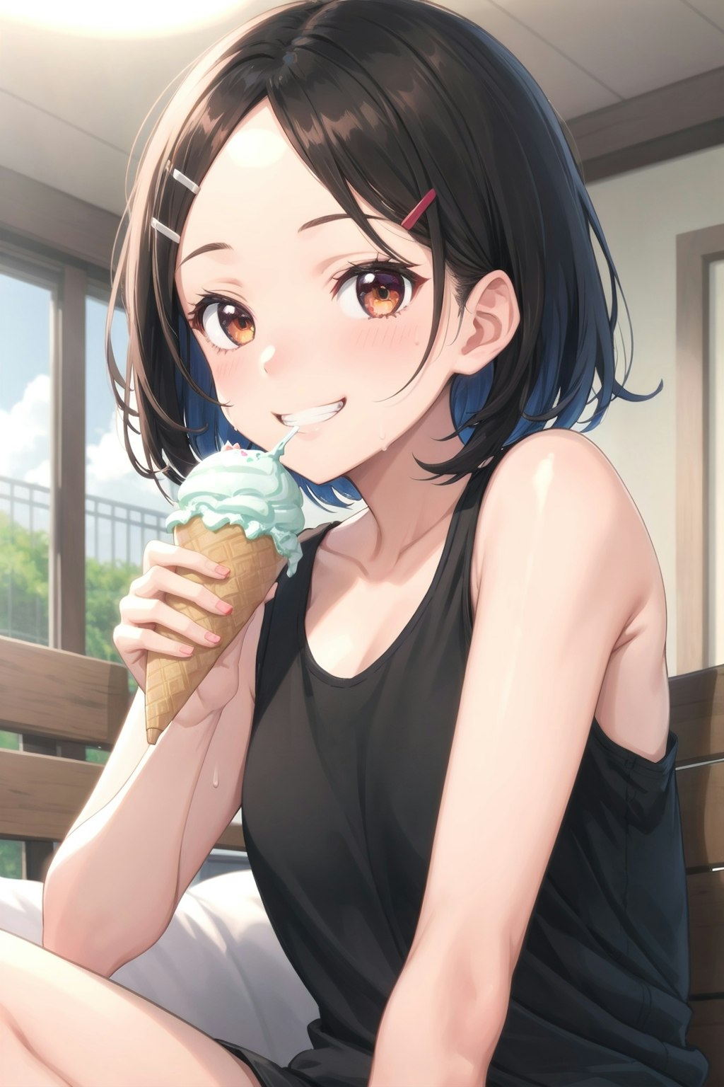 褐色娘とアイスクリーム🍦