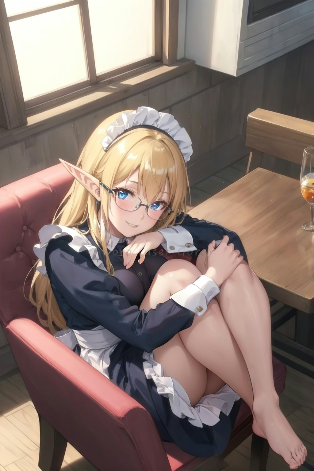 お気に入りメイドさん、エルフ化