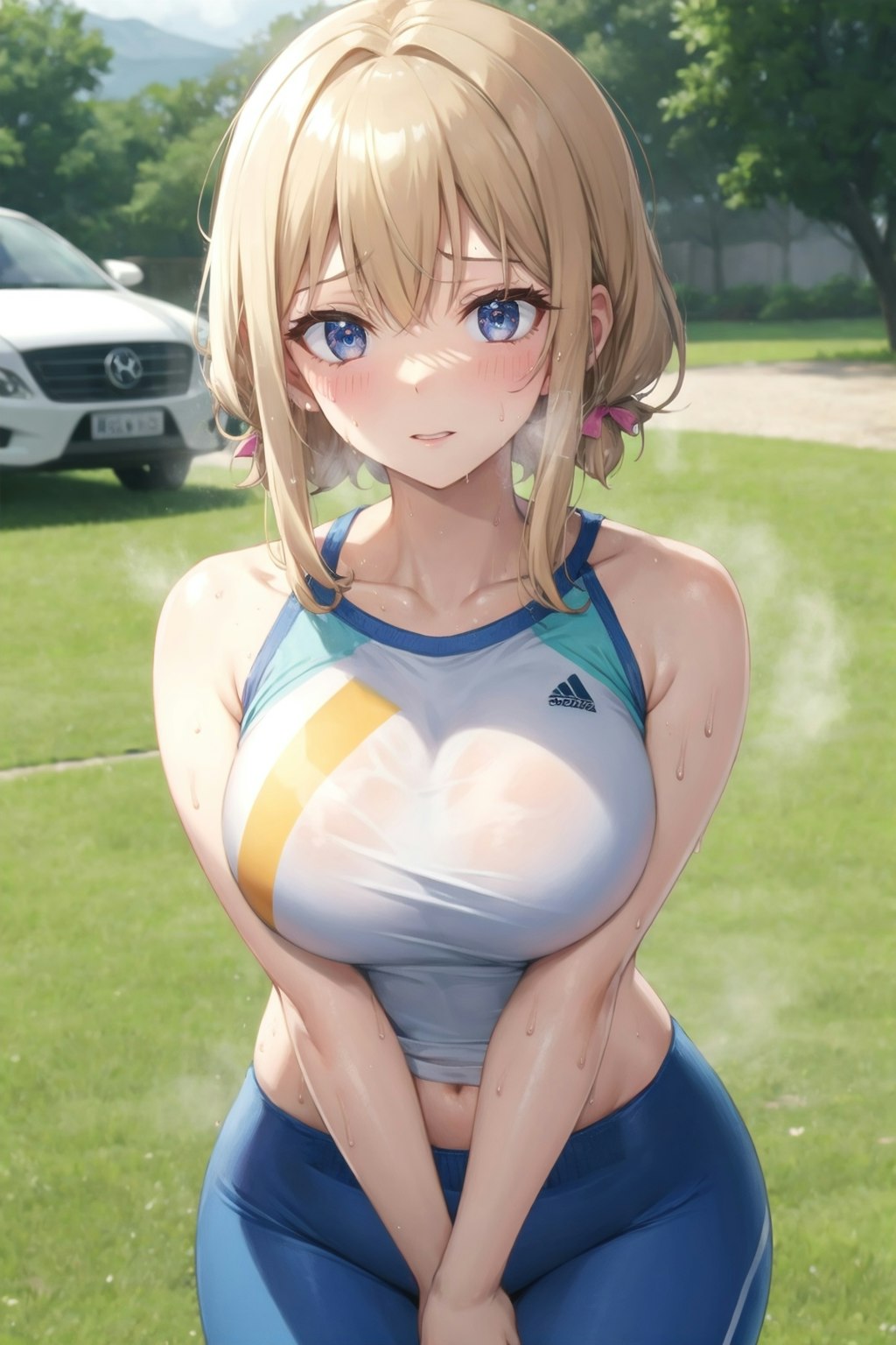 sweaty汗だくの女の子