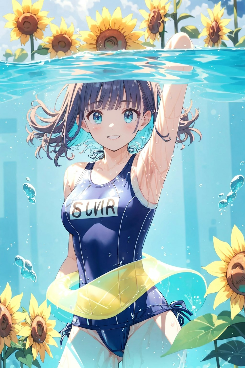 ワンピ水着 (AQUA)