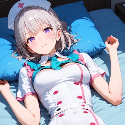 (947HQ)銀髪ちゃんナース