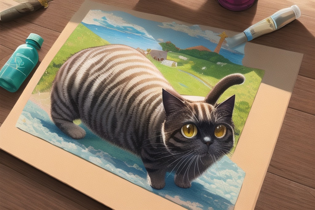 猫の絵を描いてみた