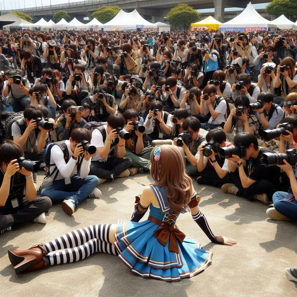 コスプレの囲み撮影会