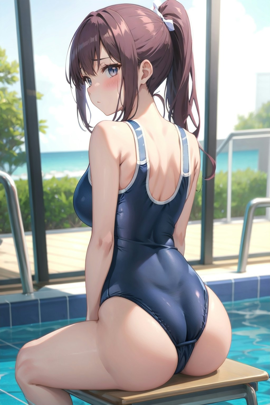 スクール水着の女の子