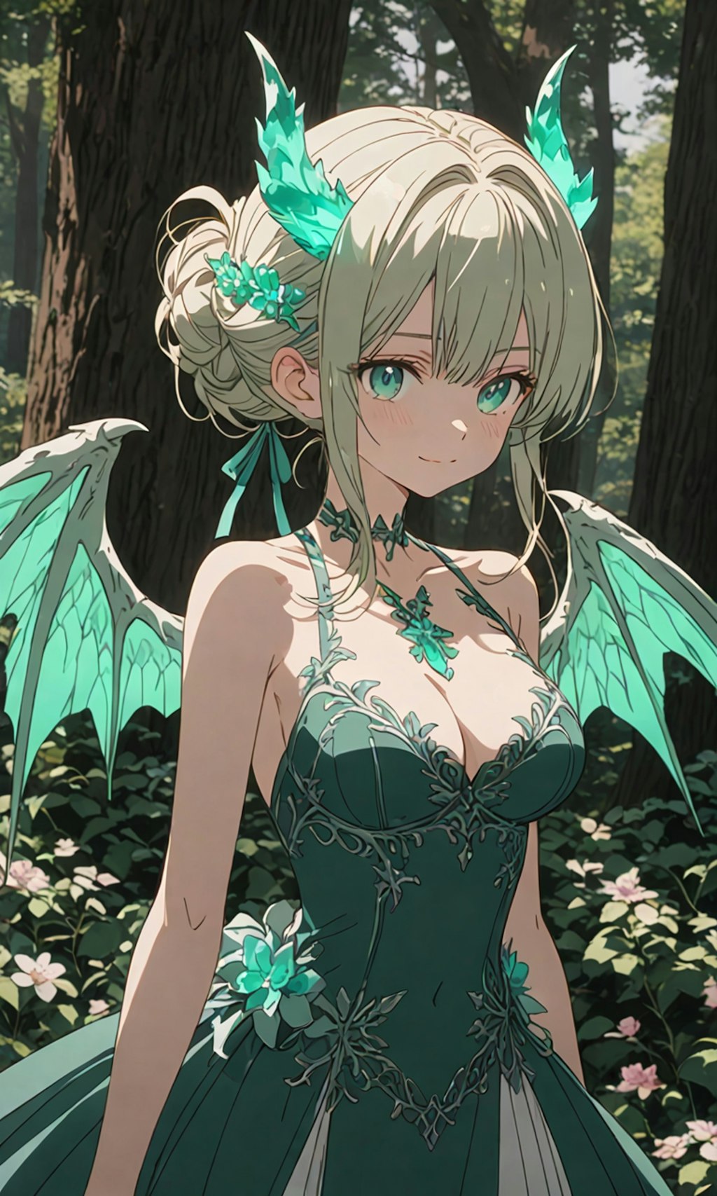 Green dragon girl