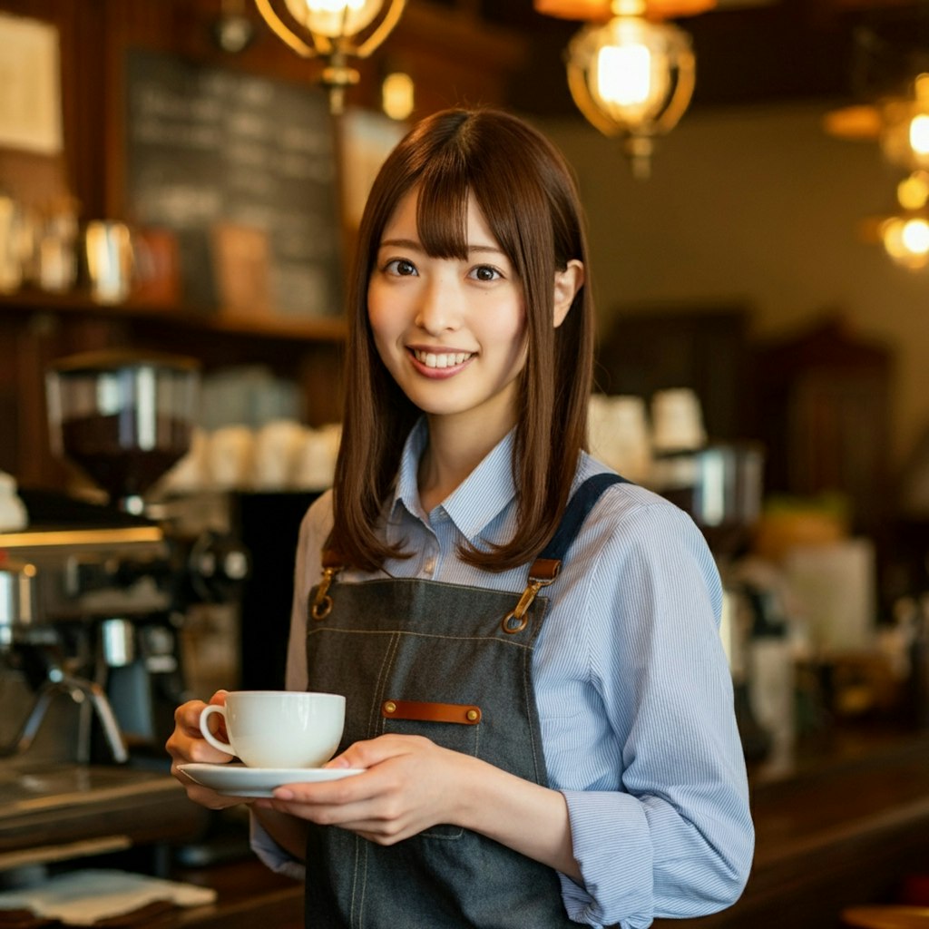 丁寧にコーヒーを淹れる