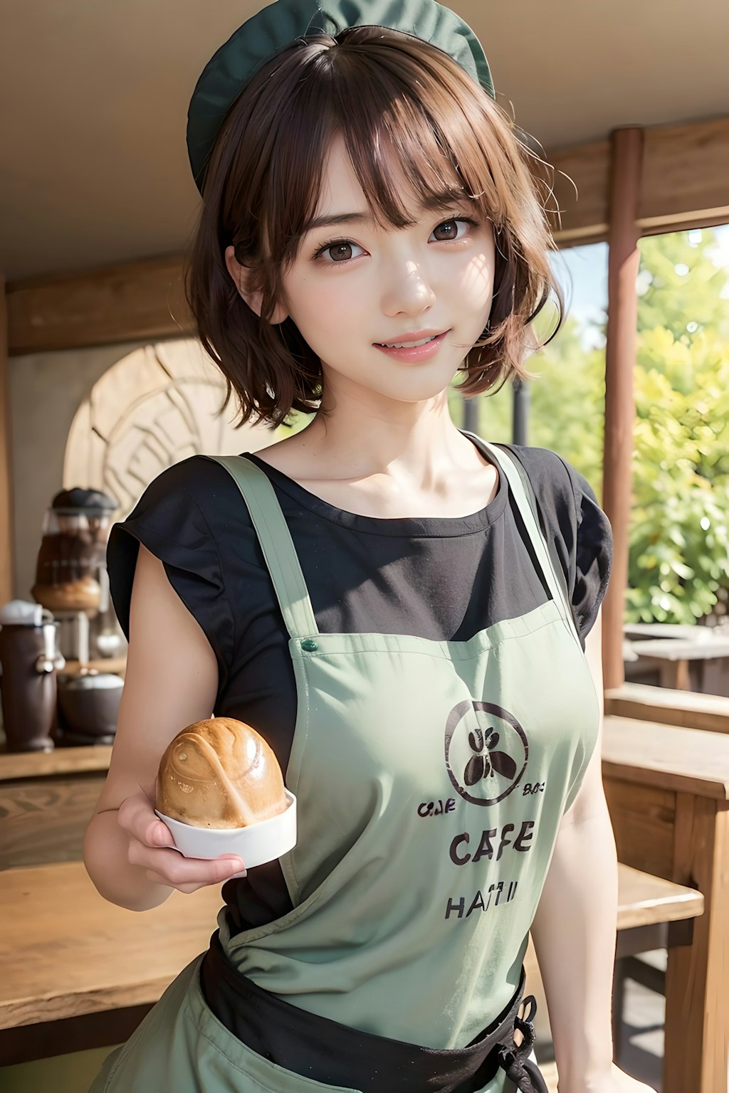 カフェ店員の佐藤さん