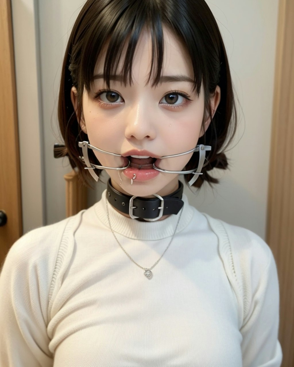 美女のお口開かせて