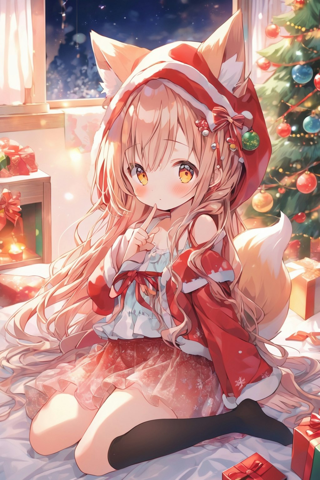 ひと足早くクリスマスな狐っ娘ちゃん