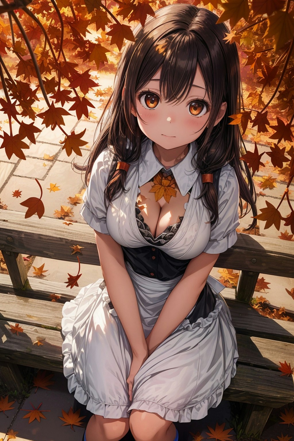 秋の紅葉と