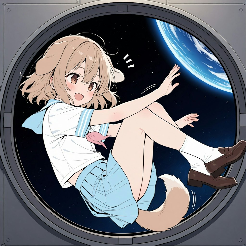 今日は無重力の日なので、うちの子無重力体験！