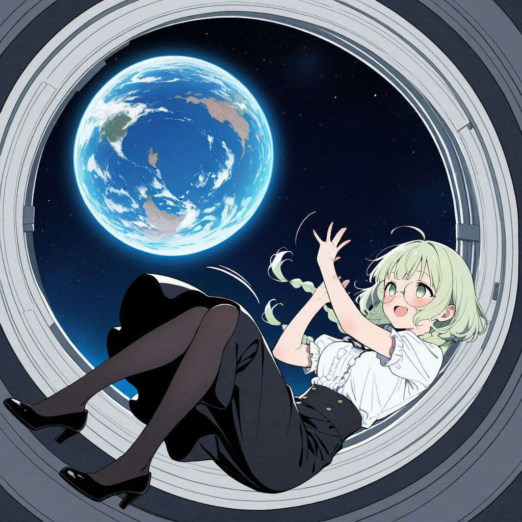 今日は無重力の日なので、うちの子無重力体験！