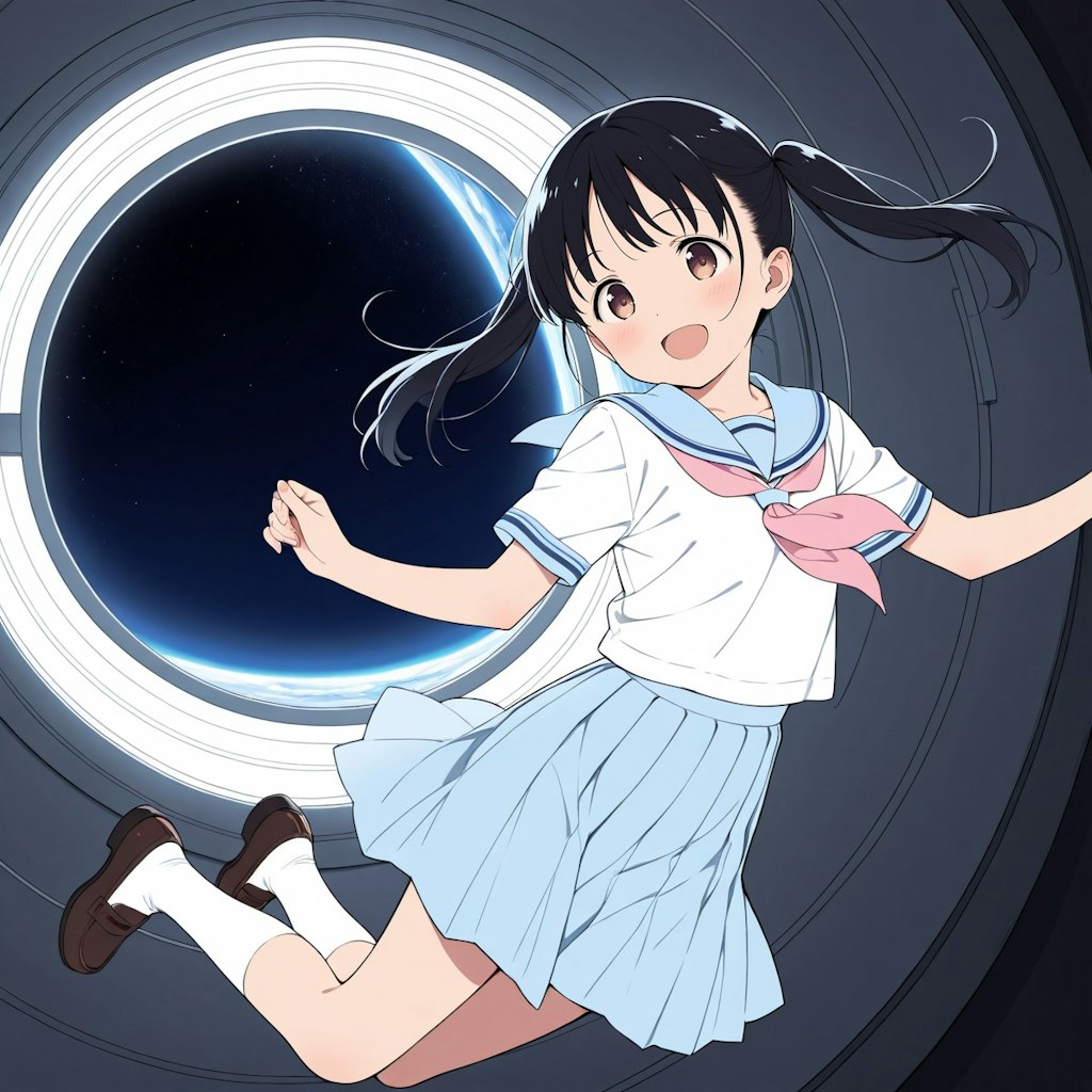 今日は無重力の日なので、うちの子無重力体験！