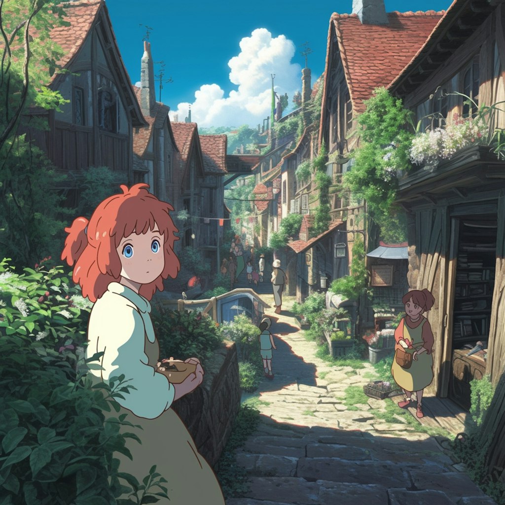 フランスの町の女の子 A girl from a French town