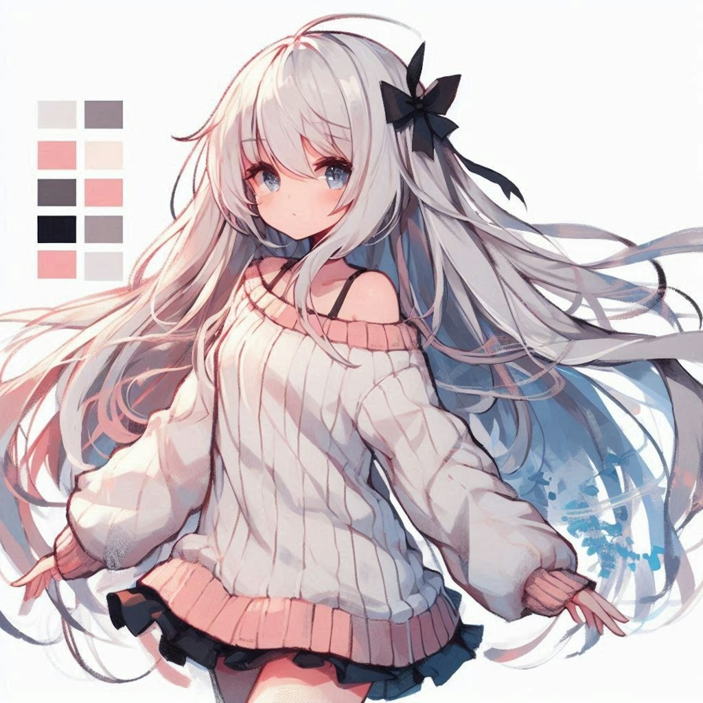 白髪の可愛い女の子【294】