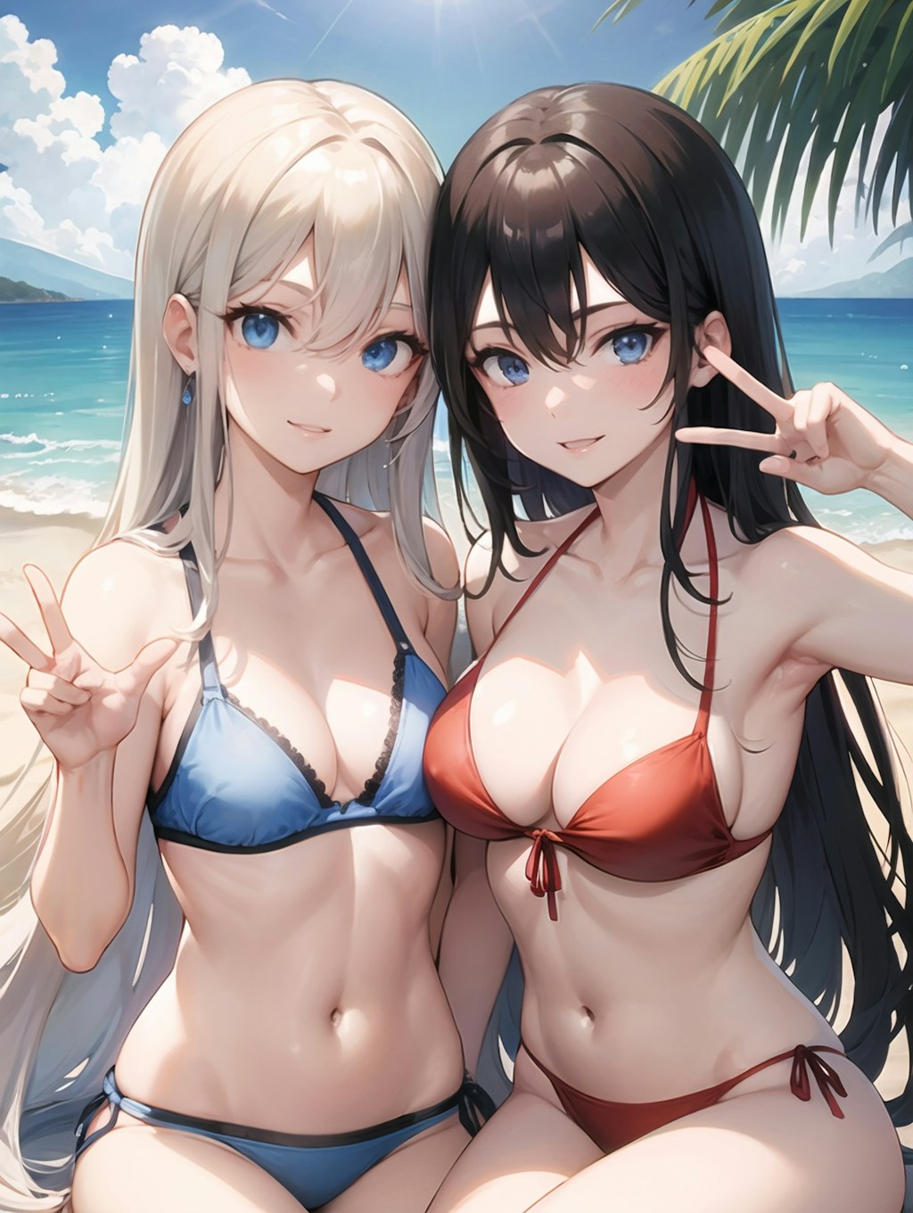 真夏のツーショット