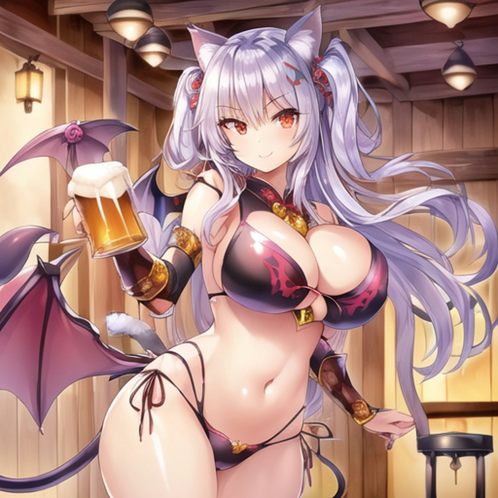 レスランドの女の子とビールです