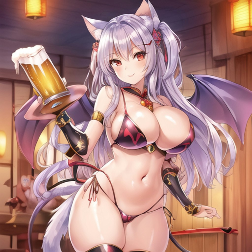 レスランドの女の子とビールです