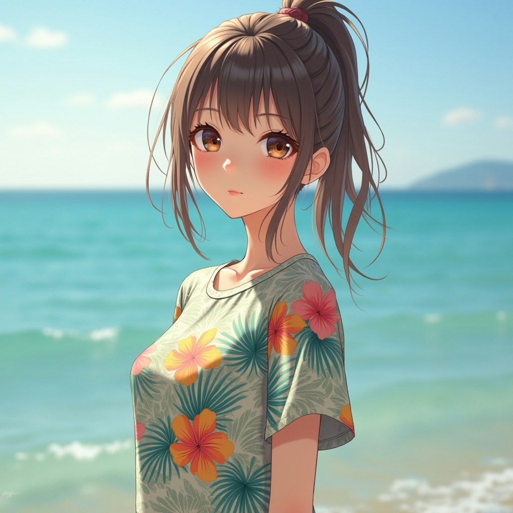 夏の海辺（FLUX.1）