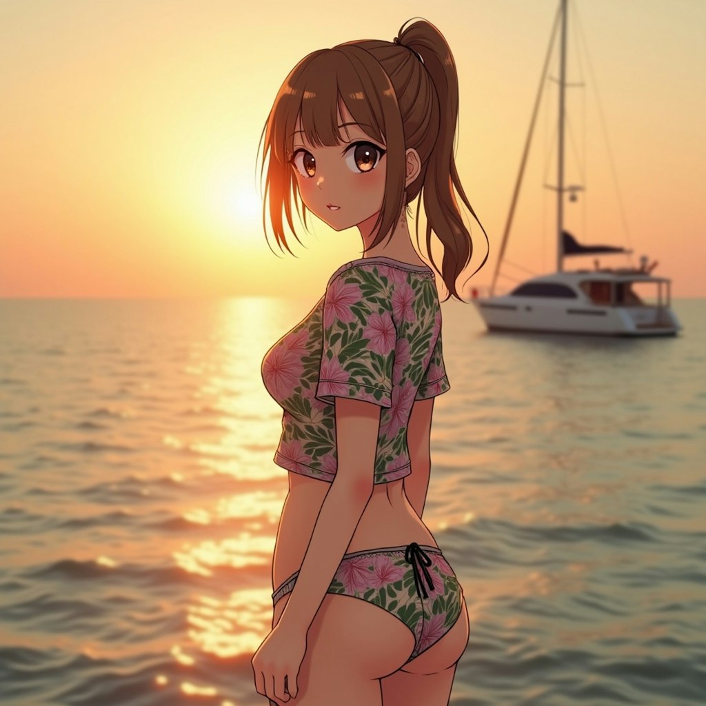 夏の海辺（FLUX.1）