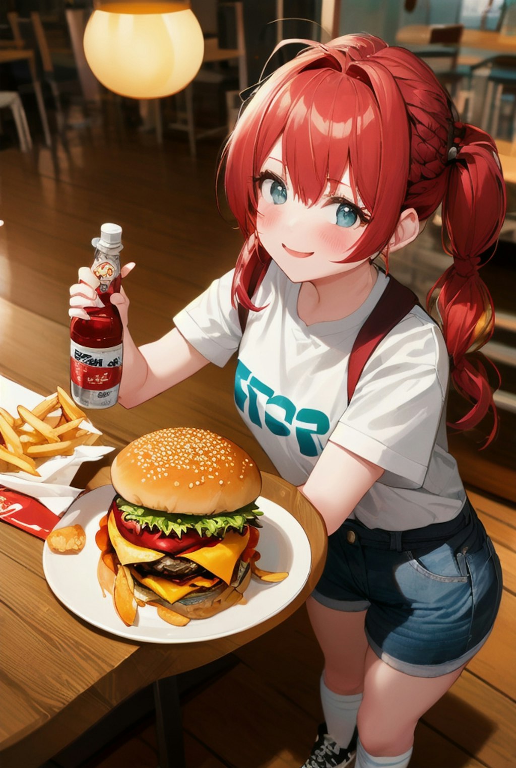 ハンバーガーと女の子（女の子は６枚）