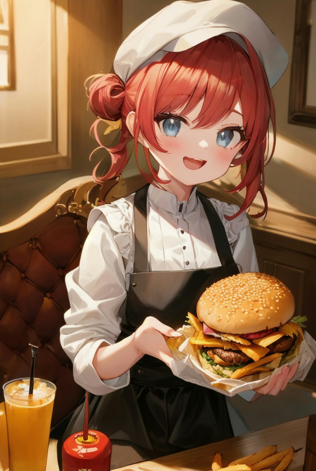 ハンバーガーと女の子（女の子は６枚）