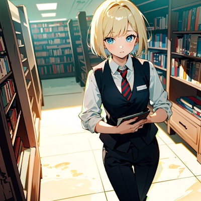 やけに凛々しい図書館司書 Tsubaki