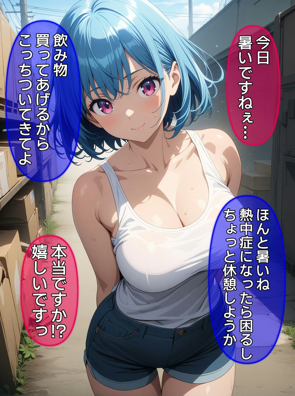 我慢できず巨乳娘をレ〇プ