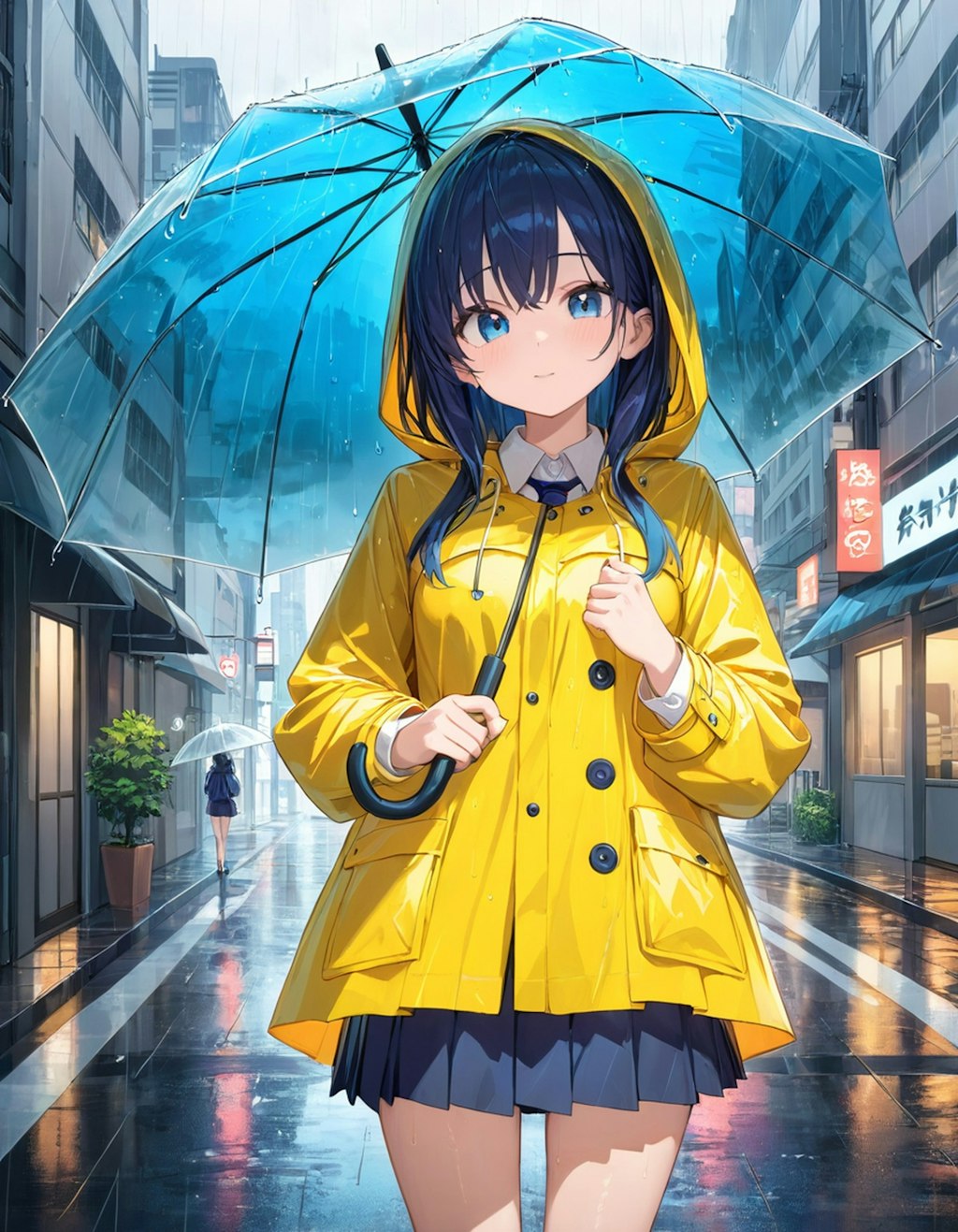 雨の日の少女