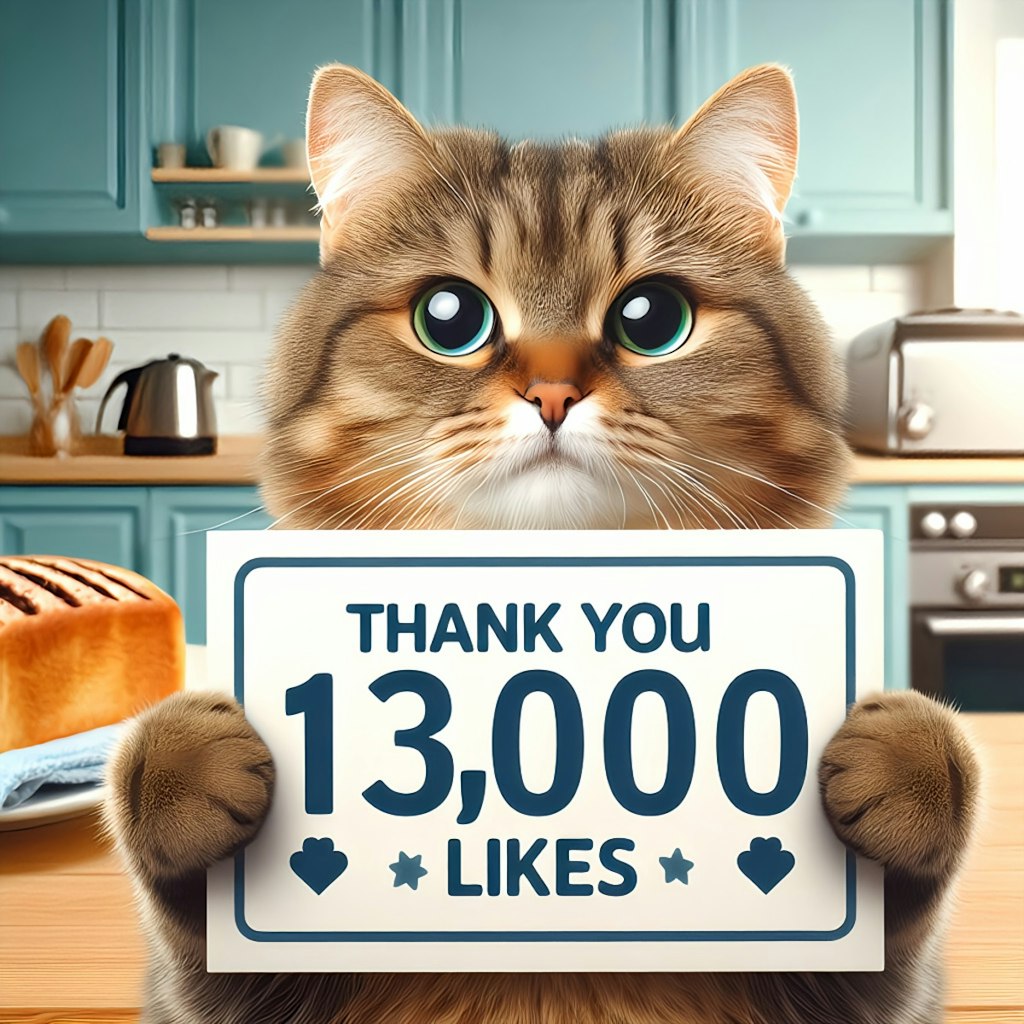 Thank you for 13,000 likes　ありがとう。