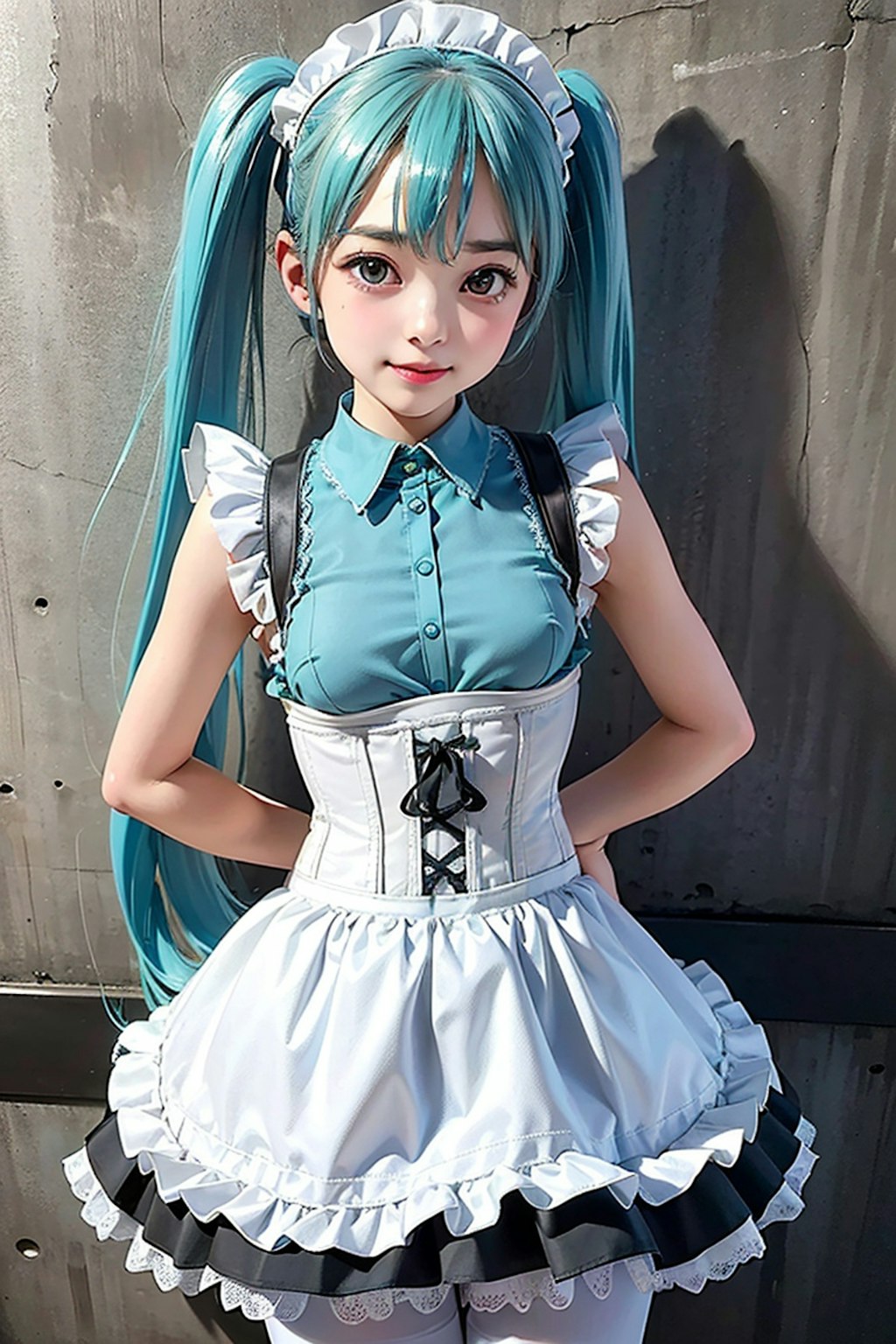 初音ミクです。011_メイド服