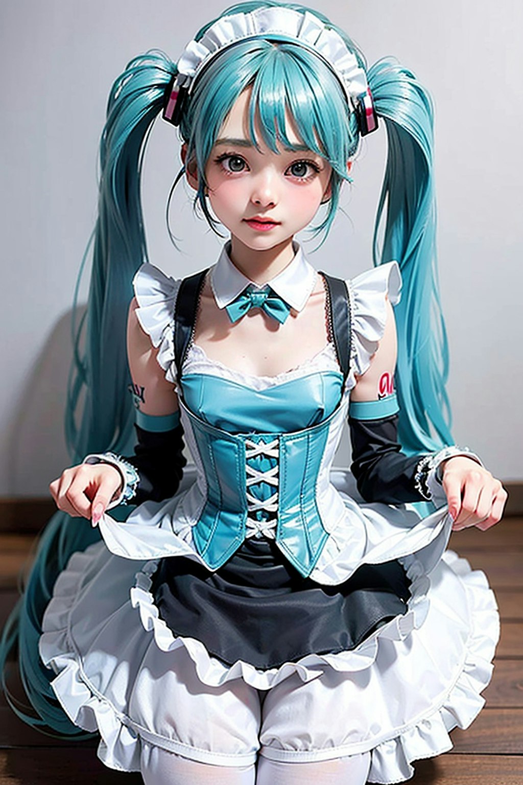 初音ミクです。011_メイド服