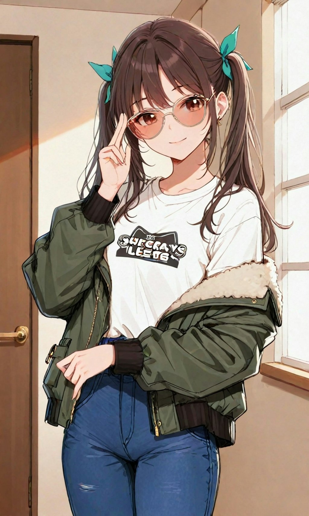 ミリタリージャケットの子