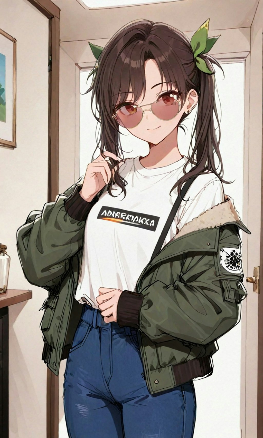 ミリタリージャケットの子