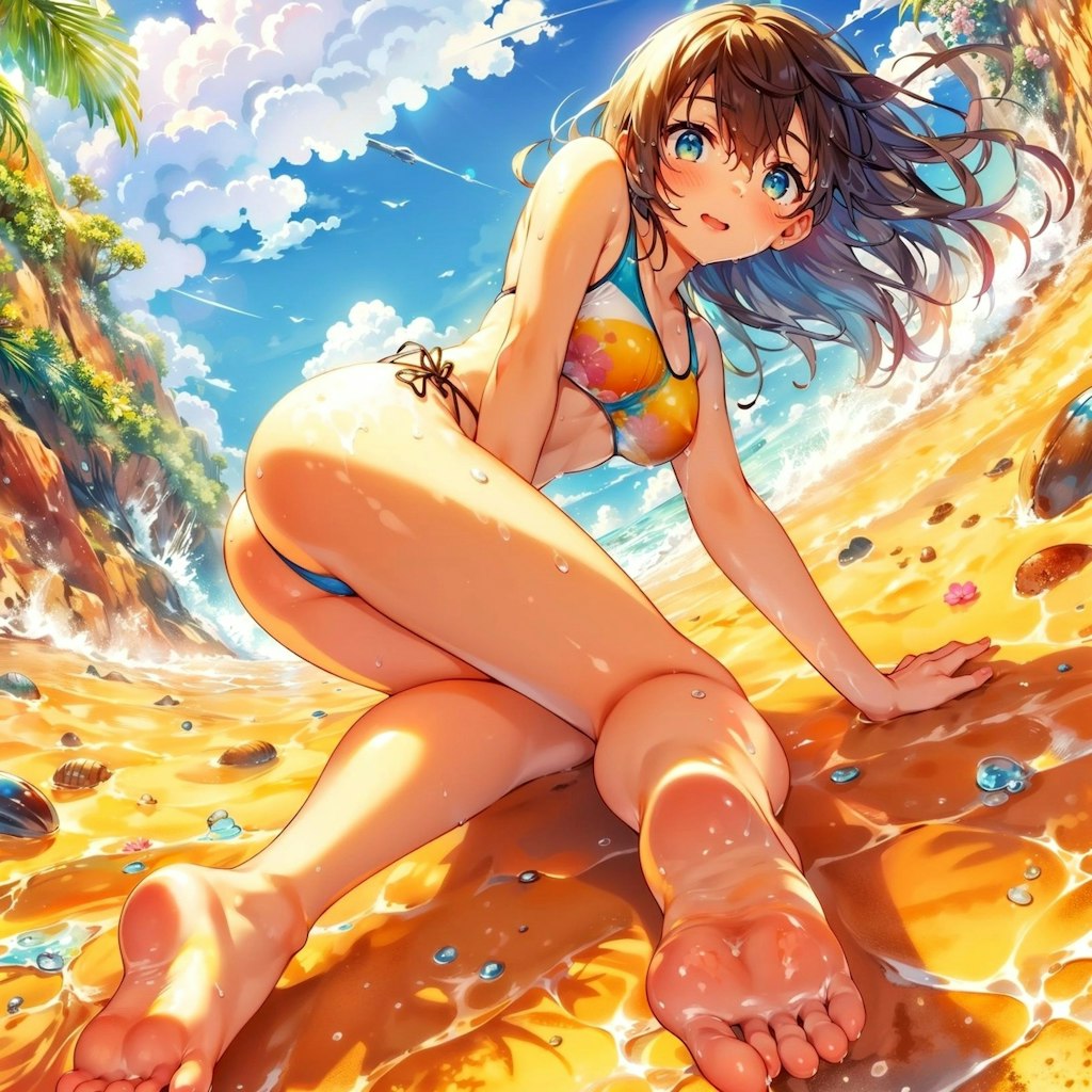 真夏の海水浴