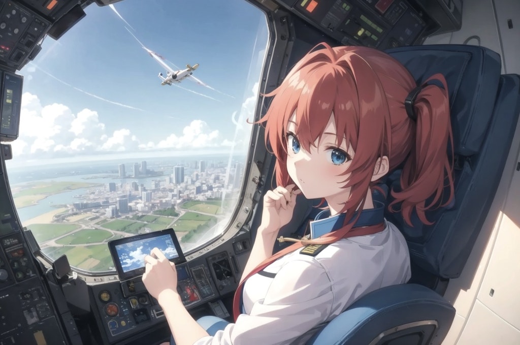 Girl piloting an airplane 10 [failure]