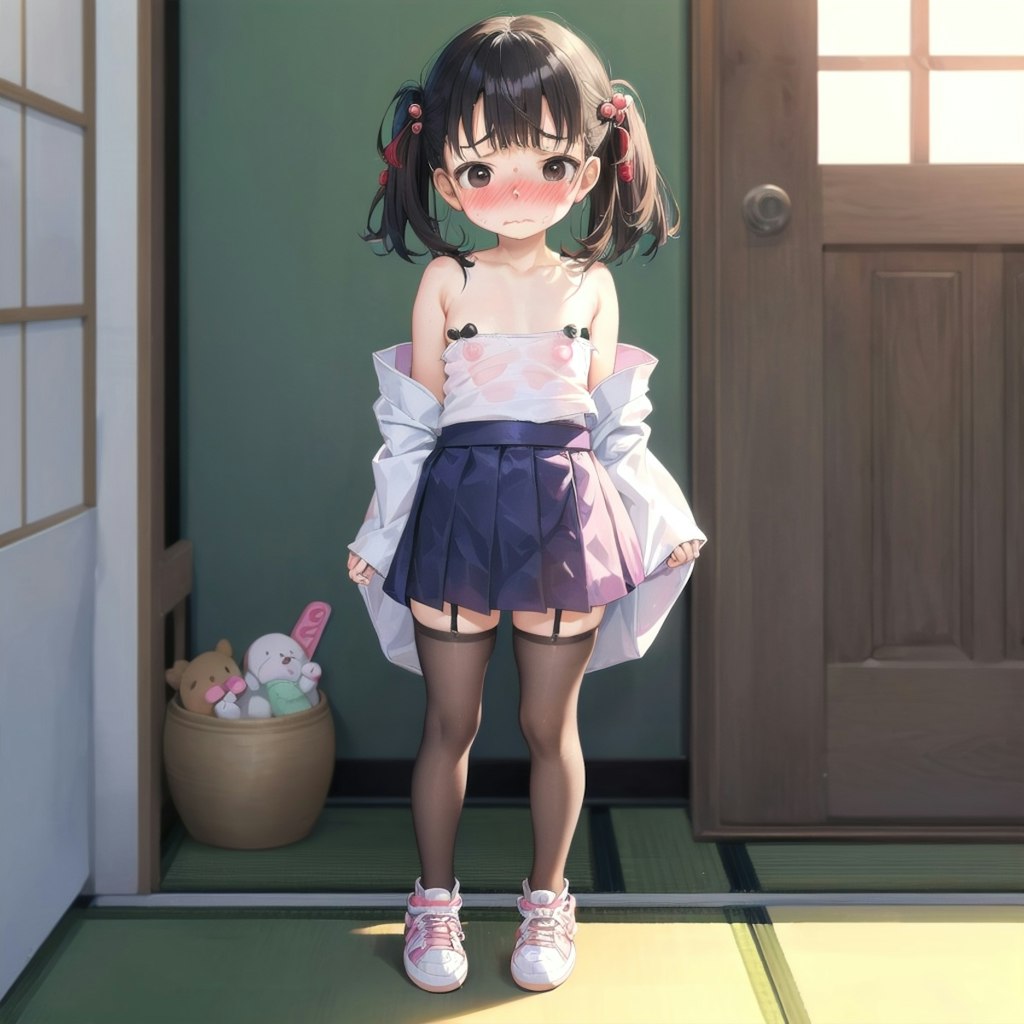 女の子にカオスで変な服装をさせてみたｗ