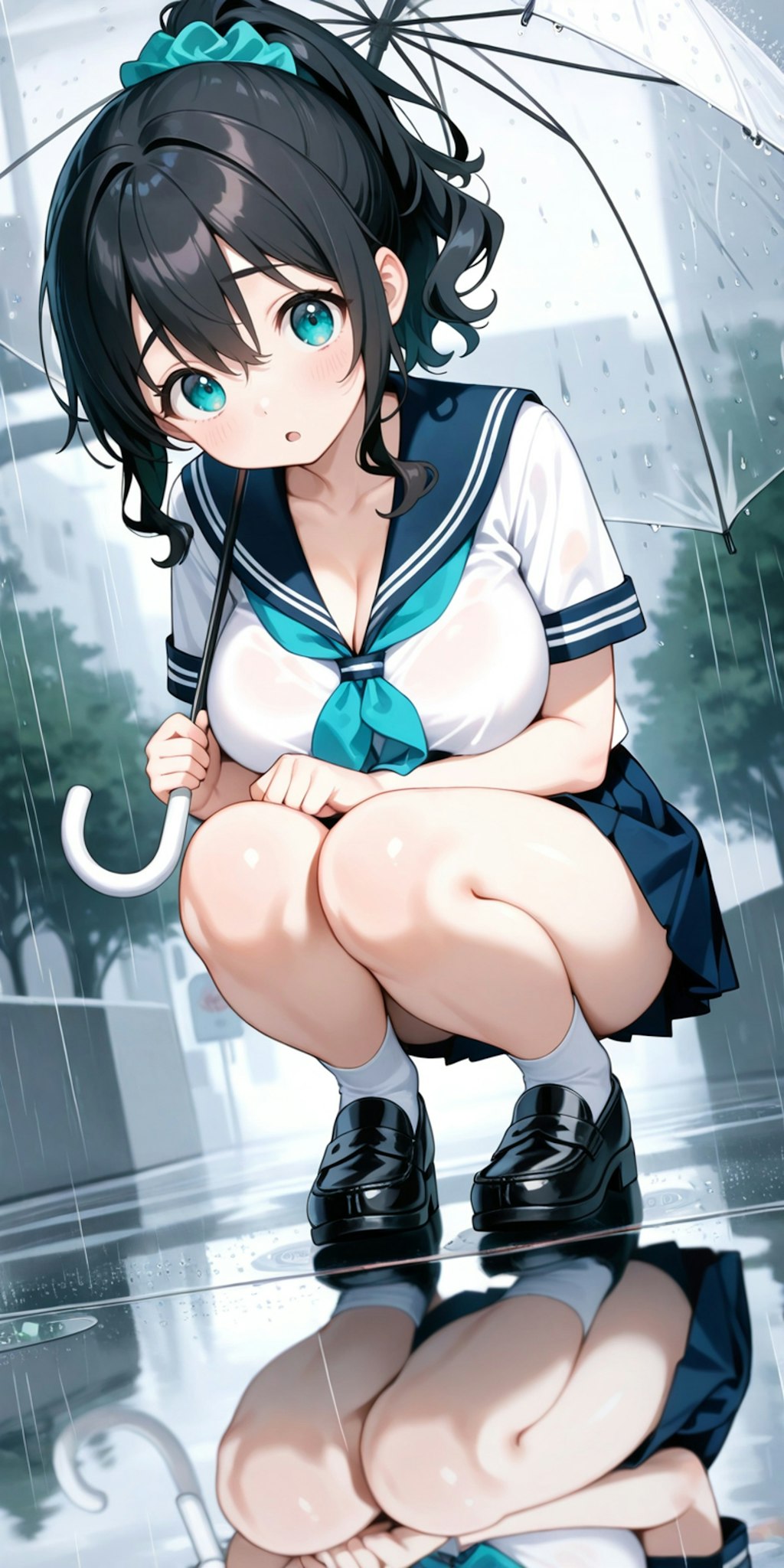大丈夫？濡れてるよ？