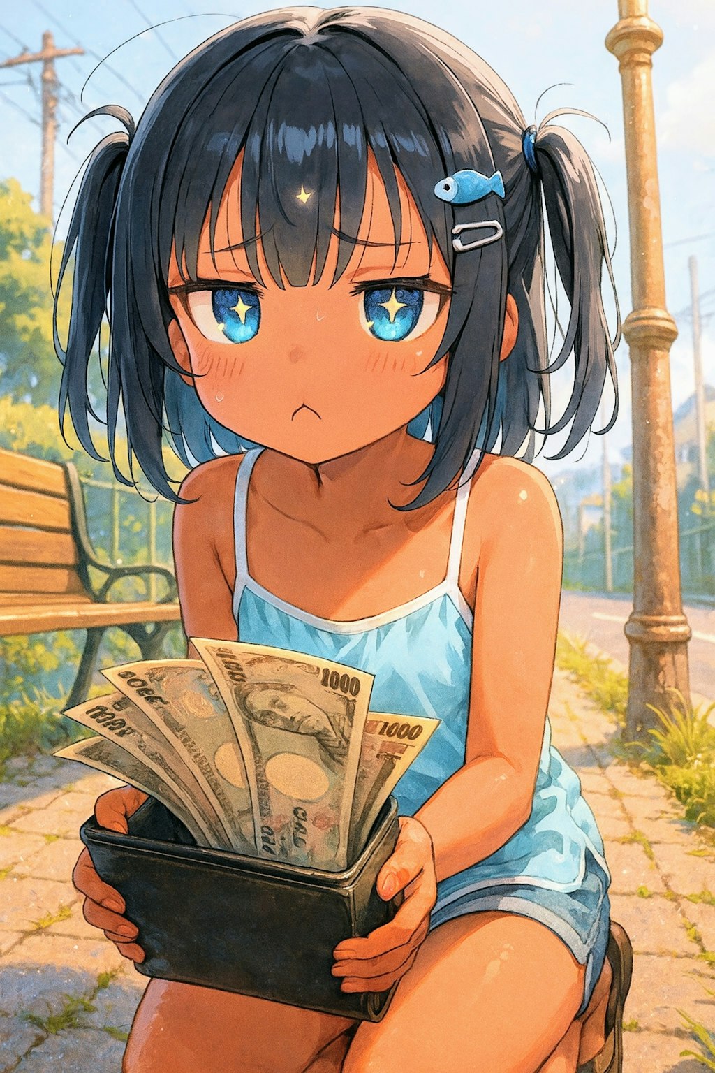 お財布を拾ったこなつちゃん