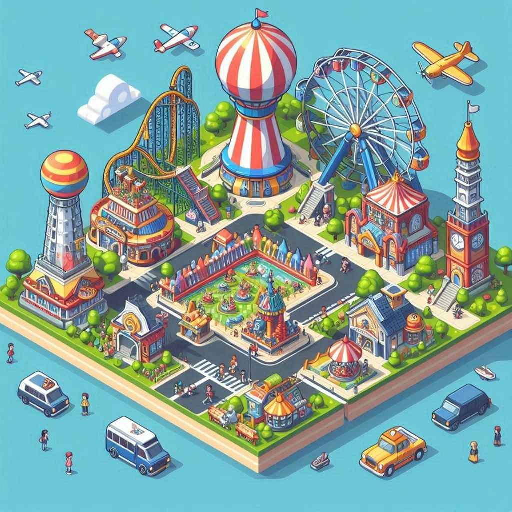 Isometric theme park