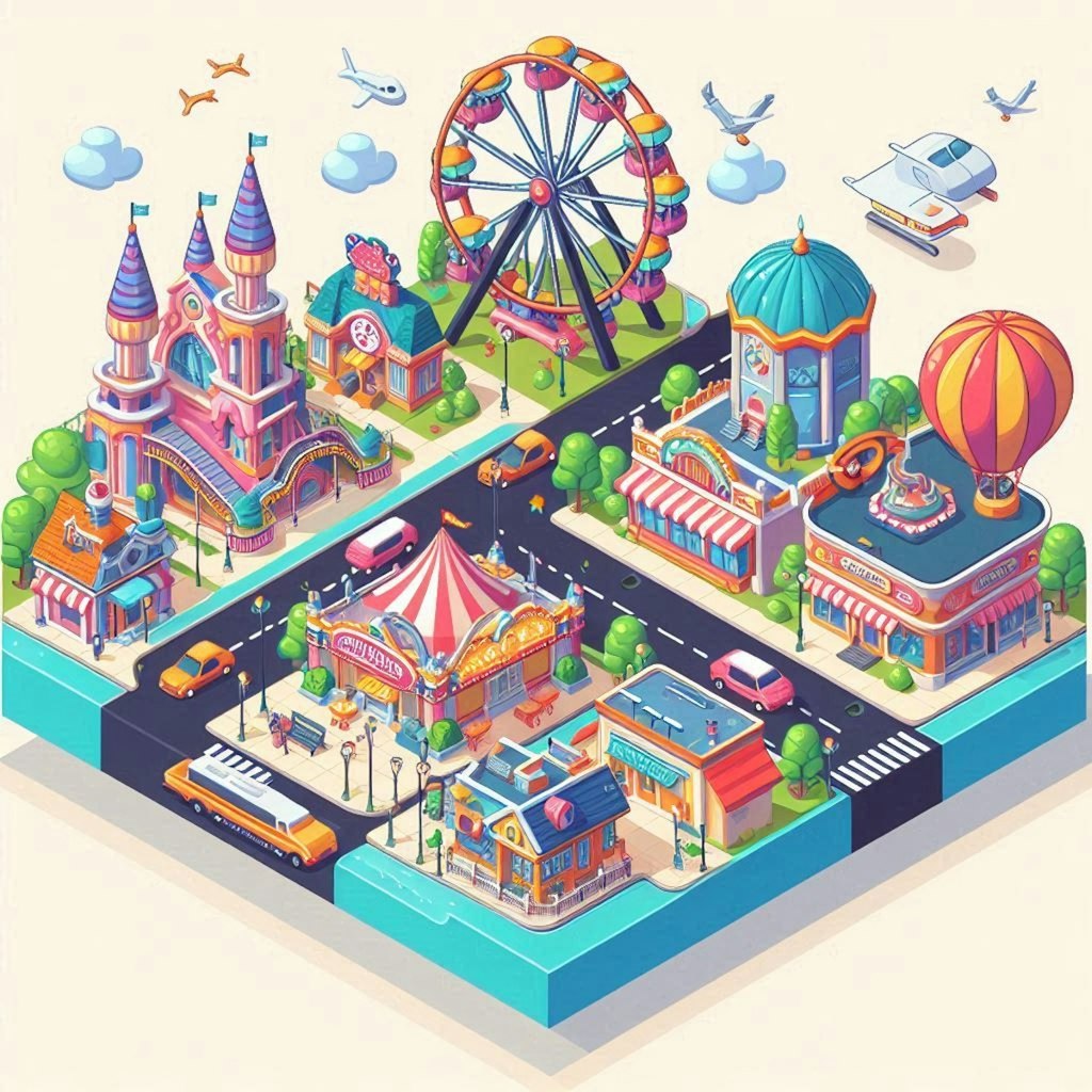 Isometric theme park