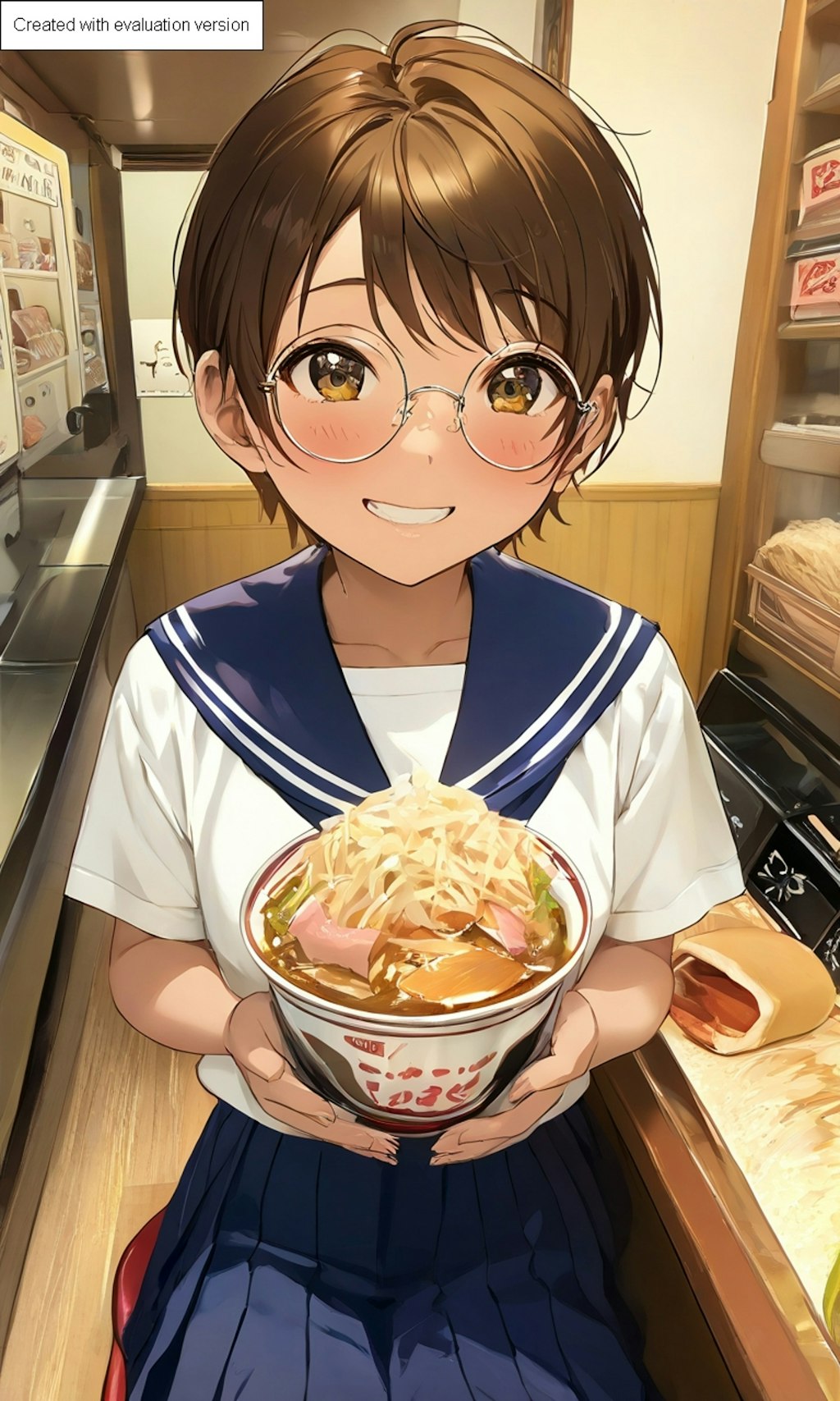 ラーメン大好き眼鏡っ娘