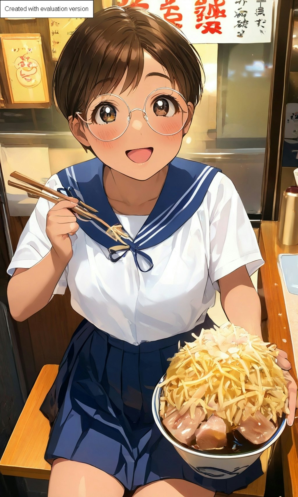 ラーメン大好き眼鏡っ娘