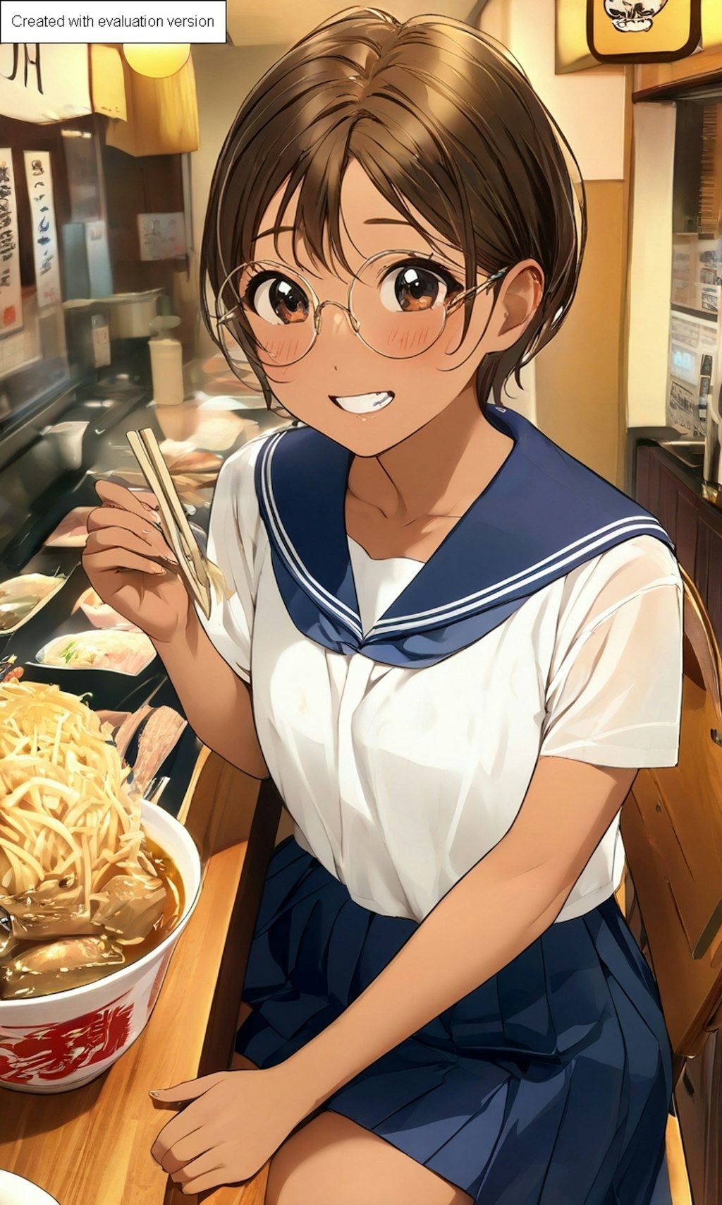 ラーメン大好き眼鏡っ娘