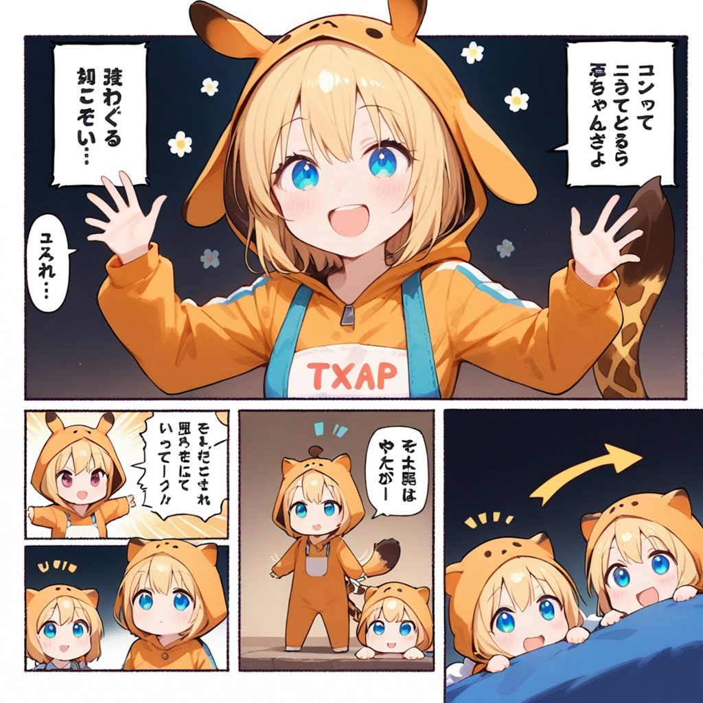 漫画のキリン着ぐるみちび子ちゃん第2弾