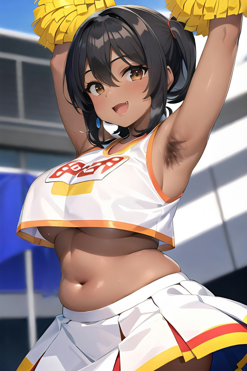 脇毛下乳チアガール