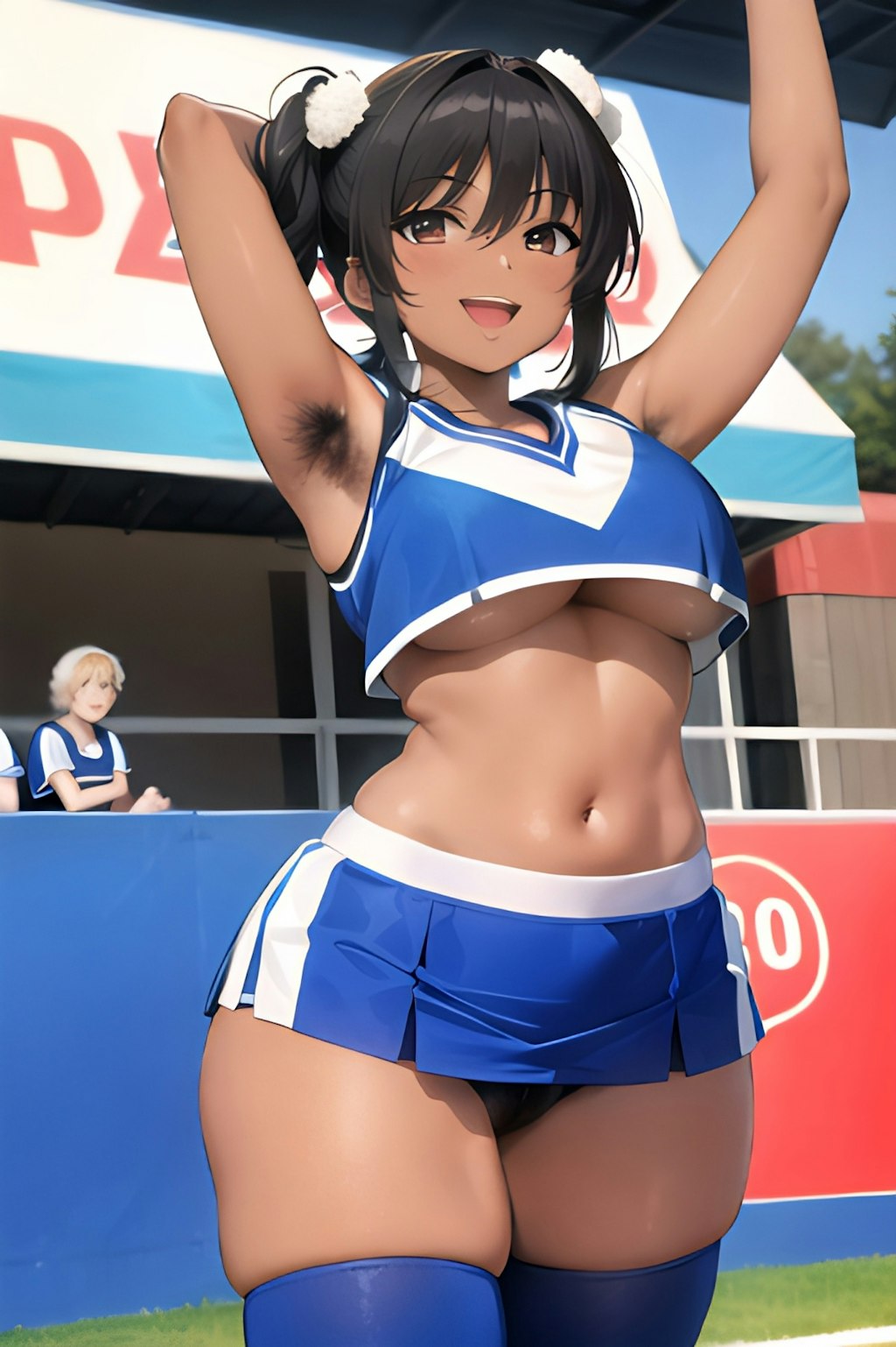 脇毛下乳チアガール