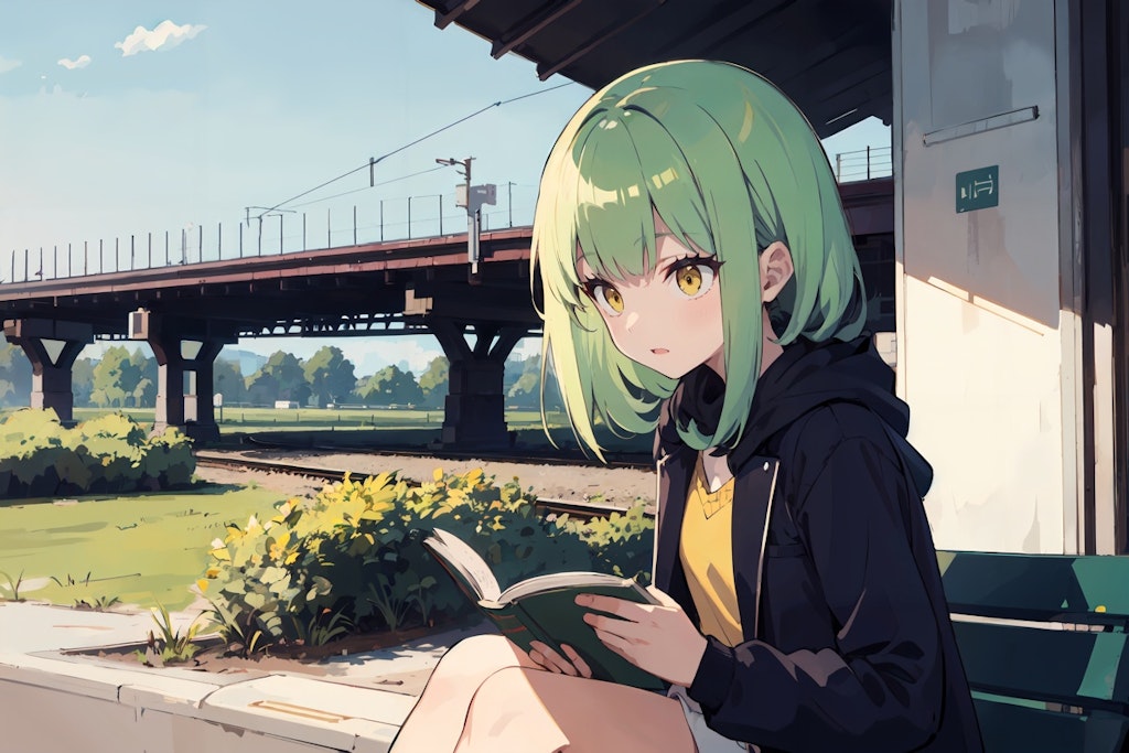 お外で読書