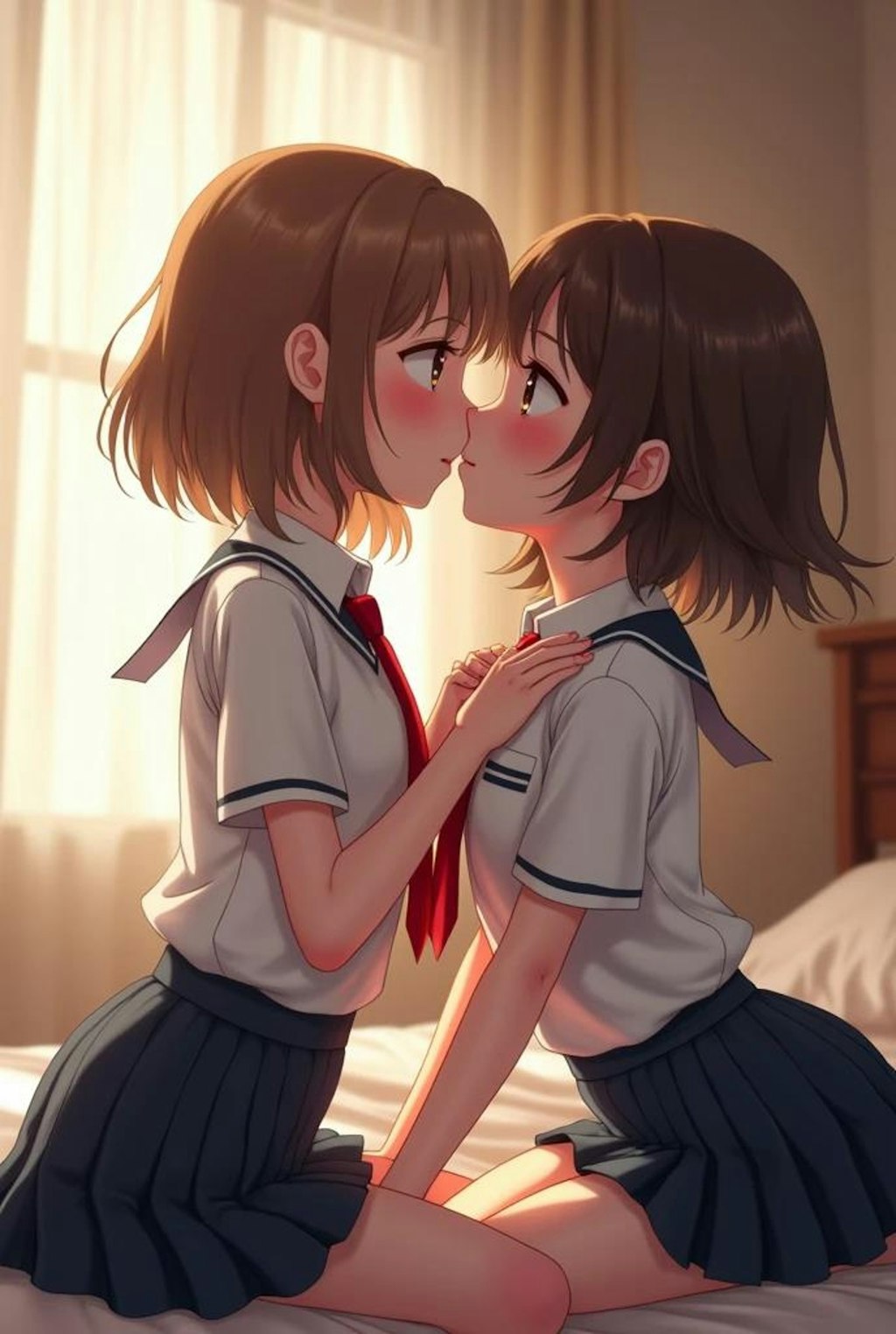 百合女子高生