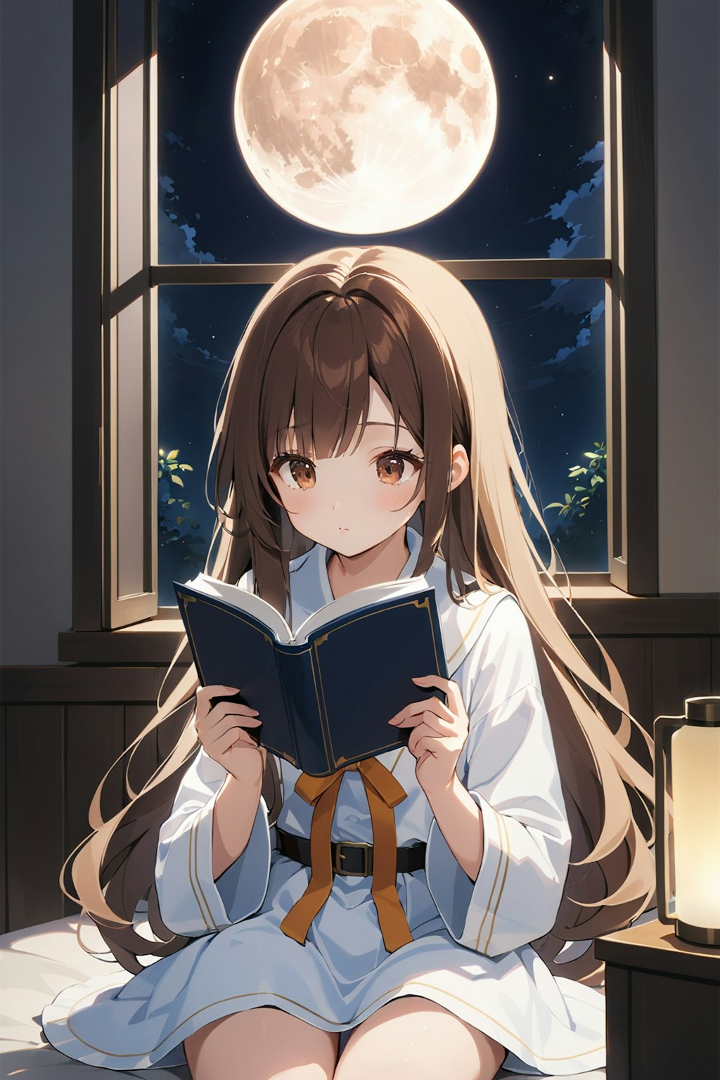 読書するかわいい女の子